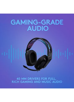 لوجيتيك G335 Wired Gaming Headset With Flip to Mute Microphone, 3.5mm Audio Jack, Memory Foam Earpads, Lightweight, Compatible with PC, PlayStation, Xbox  - Image 2