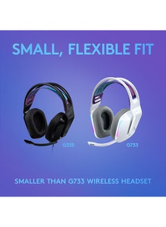 لوجيتيك G335 Wired Gaming Headset With Flip to Mute Microphone, 3.5mm Audio Jack, Memory Foam Earpads, Lightweight, Compatible with PC, PlayStation, Xbox  - Image 3