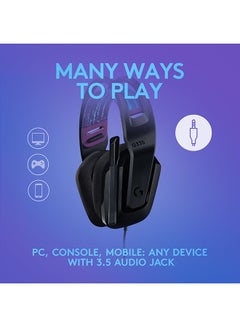 لوجيتيك G335 Wired Gaming Headset With Flip to Mute Microphone, 3.5mm Audio Jack, Memory Foam Earpads, Lightweight, Compatible with PC, PlayStation, Xbox  - Image 5