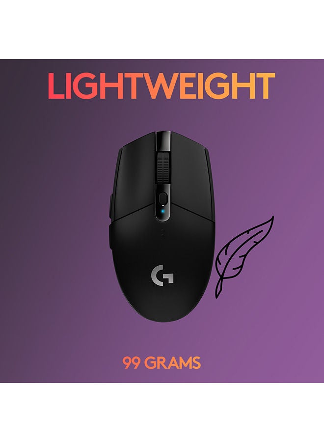 Logitech - Logitech G305 Lightspeed Wireless Gaming Mouse, HERO Sensor, 12,000 DPI, Lightweight, 6 Programmable Buttons, 250h Battery Life, On-Board Memory, Compatible with PC / Mac Black - Image 1
