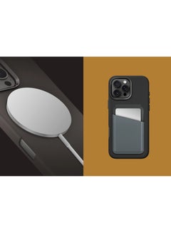 Uniq Series Lyden Vegan Leather Protective Leatherette Case with Aluminum Camera Bezel MagClick-Charging compatible with iPhone 16 Pro Brown  - Image 4