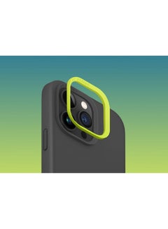 Uniq Series Line Hue Liquid Silicone Case With Dual-Layer Hybrid Protection Interchangeable Bezels Made with Strong Magnets compatible with iPhone 16 Pro - Grey  - Image 3
