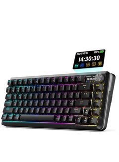 REDRAGON K708 Mechanical Keyboard , Tri-Modes Gaming Keyboard BT/2.4G/USB-C, Macro Programmable Mechanical Gaming Keyboard,LCD Screen, RGB Backlit, Pre-Lubed Leopard L Switch, 4000mAh Longer Standb  - Image 1