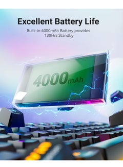 REDRAGON K708 Mechanical Keyboard , Tri-Modes Gaming Keyboard BT/2.4G/USB-C, Macro Programmable Mechanical Gaming Keyboard,LCD Screen, RGB Backlit, Pre-Lubed Leopard L Switch, 4000mAh Longer Standb  - Image 4
