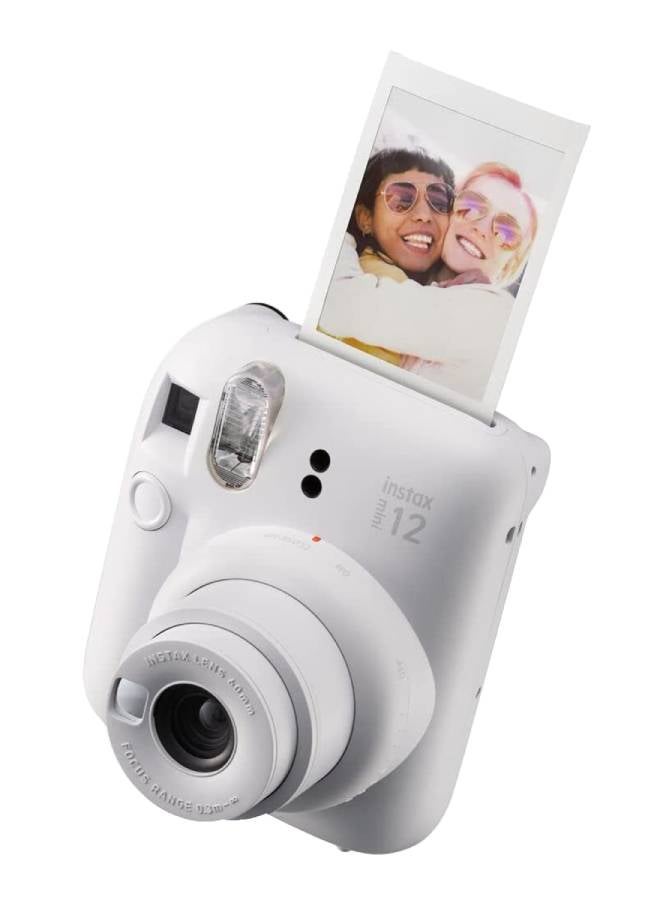 FUJIFILM - Instax Camera Mini 12 Clay White With Gift Box Album - Image 1