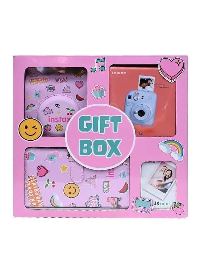 FUJIFILM - Instax Camera Mini 12 Pastel Blue With Gift Box Album - Image 1