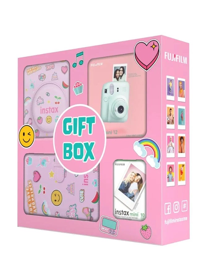 FUJIFILM Instax Camera Mini 12 Mint Green With Gift Box Album - Image 2