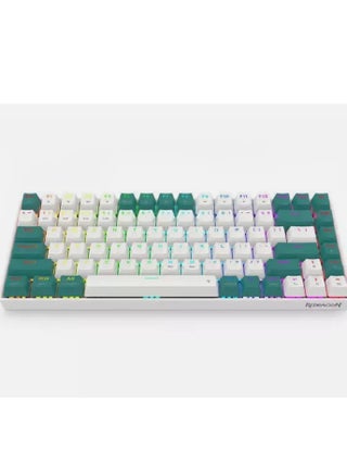 K678 Pro Singed 82% Wireless RGB Mechanical Keyboard, BT/2.4GHz/Wired, Color (White - Green) 3-Mode Connectivity - Equipped with USB-C Wired, BT 3.0/5.0 and 2.4GHz Modes, Hot-Swappable Socket It is free - pnsku/N70113807V/45/_/1727160409/4cd5d5e0-5f7e-4605-b41a-d6c2de002319