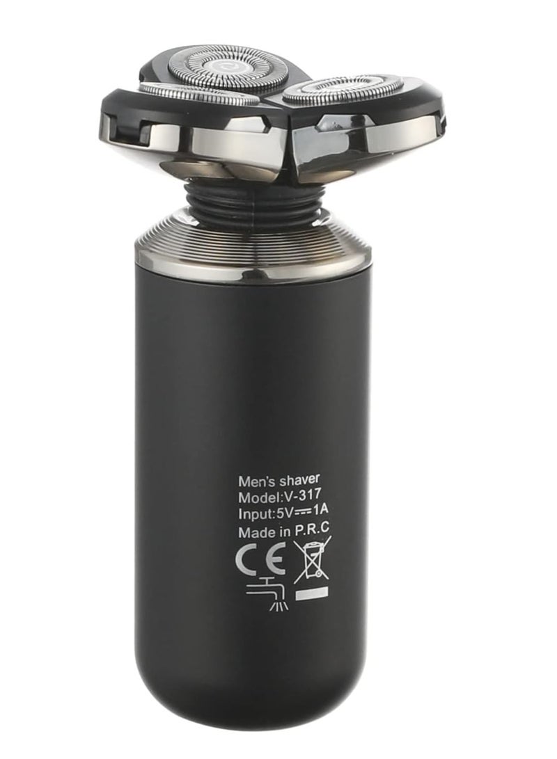 في جي آر V-317 Premium Cordless Rechargeable IPX6 Fully Waterproof 3 Razor Electric Shaver Wet & Dry Shaver for Face Care Beard Trimmer Super-Fast Charge , 600mAh Lithium battery - Image 2