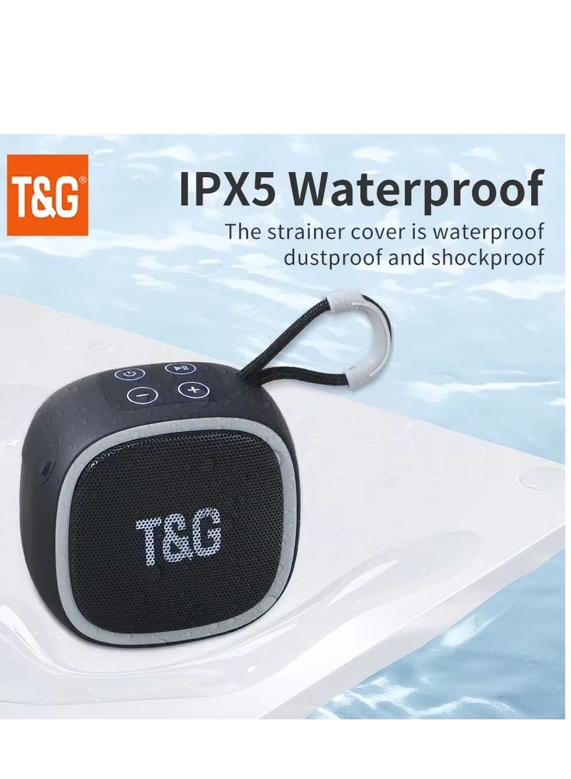 T&G 659 Mini Wireless Powerful Bluetooth Speaker TWS Bluetooth 5.3 Sound Box HIFI Loudspeaker Support TF Card Radio Black  - Image 3