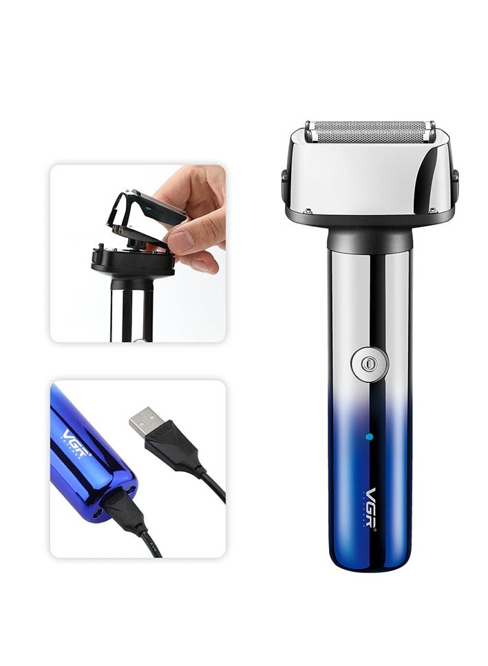 VGR Professional USB Rechargeable V-365 , 3 IN 1 , Home Functional Reciprocating Shaver, Cleaning brush, Protection cap, USB charging cable, 4pc guide comb , 90 Minutes Operating Time  - Image 2