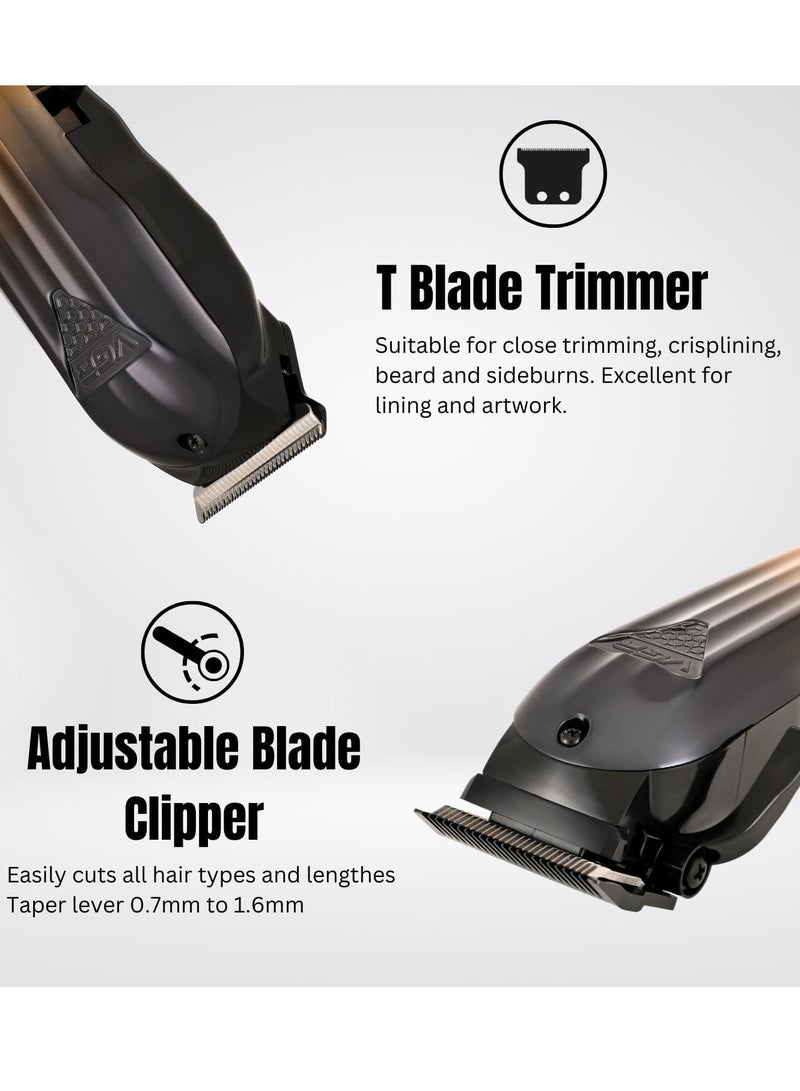 في جي آر - V-646 Professional Hair Clipper Corded & Cordless with LED Display & Turbo Mode Function | Runtime: 200 min Trimmer for Men - Image 1