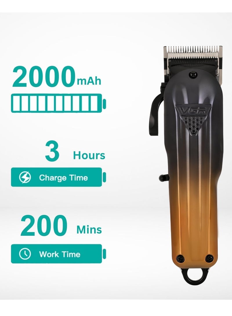 في جي آر - V-646 Professional Hair Clipper Corded & Cordless with LED Display & Turbo Mode Function | Runtime: 200 min Trimmer for Men - Image 1