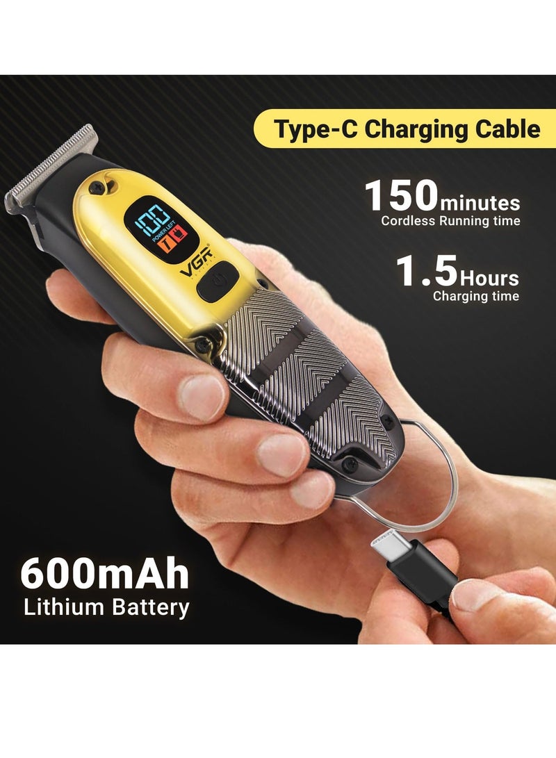 VGR V-981 Professional Hair Clipper Corded & Cordless with LED Display & Turbo Mode Function | Runtime: 150 min Trimmer for Men - Image 4