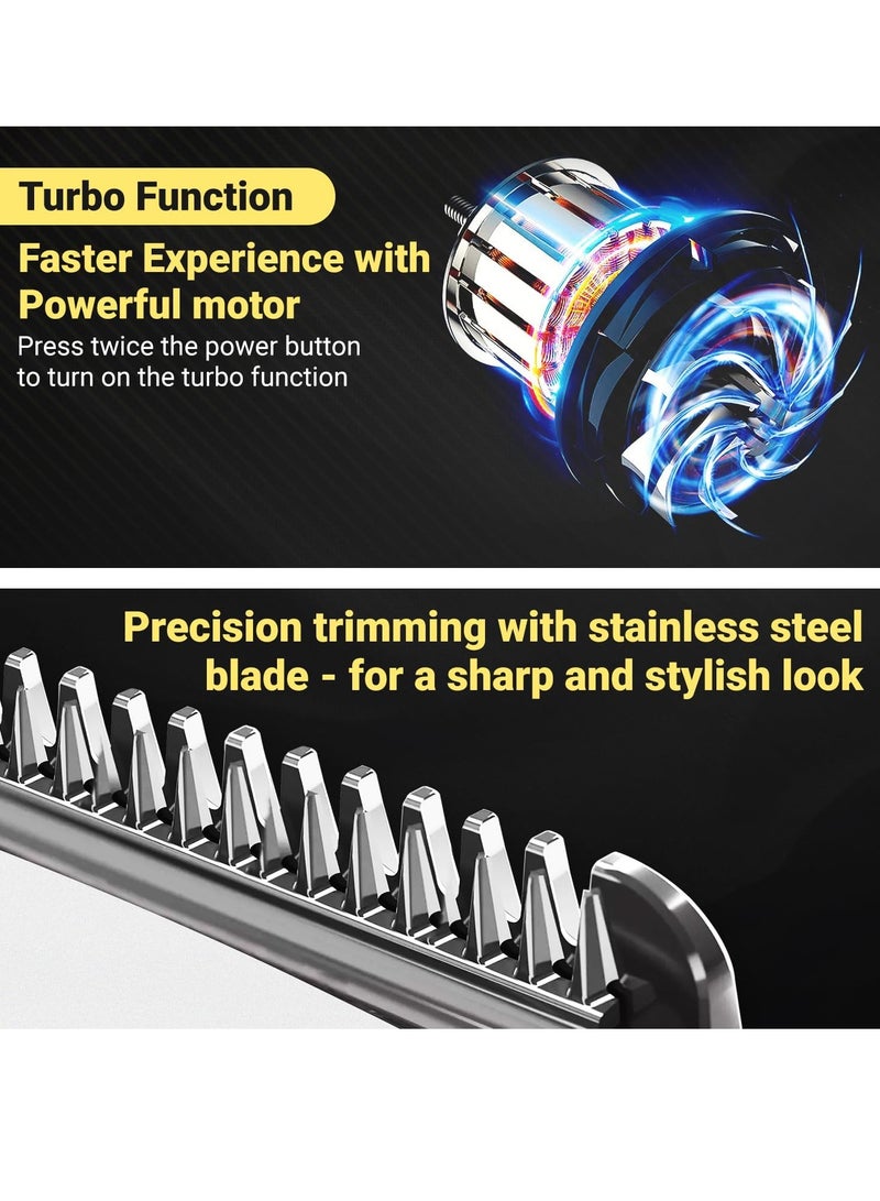 VGR V-981 Professional Hair Clipper Corded & Cordless with LED Display & Turbo Mode Function | Runtime: 150 min Trimmer for Men - Image 3