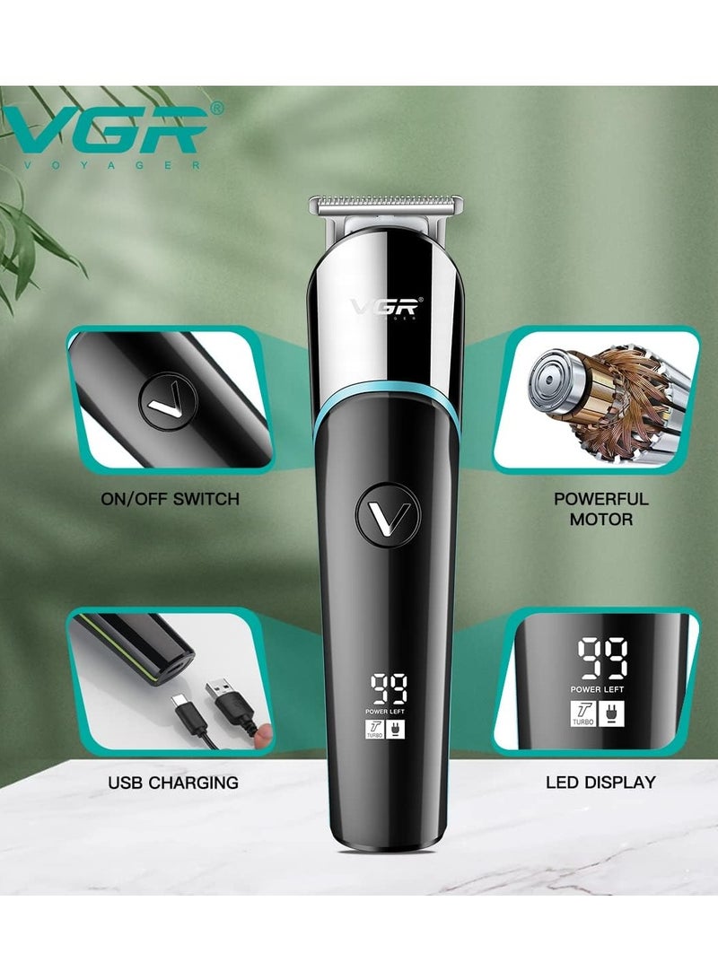 VGR V-291 Professional Rechargeable Turbo Function Cordless Beard/Hair Trimmer Kit With Guide Comb, Usb Charging Cord For Men - Image 4
