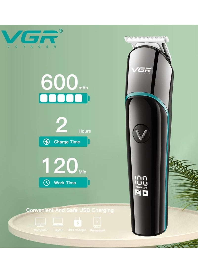 VGR V-291 Professional Rechargeable Turbo Function Cordless Beard/Hair Trimmer Kit With Guide Comb, Usb Charging Cord For Men - Image 5