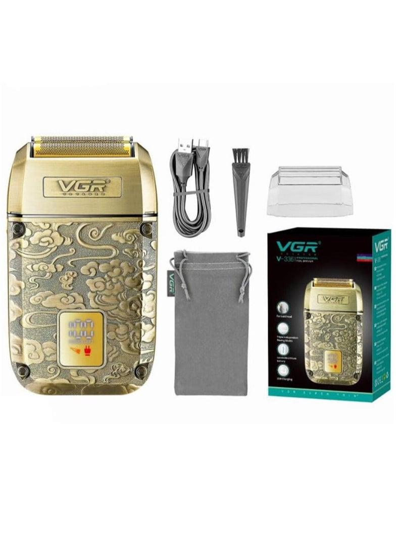 في جي آر ماكينة حلاقة احترافية قابلة لإعادة الشحن عبر USB، فرشاة تنظيف، غطاء حماية، كابل شحن USB، بطارية ليثيوم 1400 مللي أمبير - Image 2