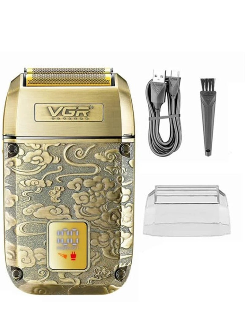 في جي آر ماكينة حلاقة احترافية قابلة لإعادة الشحن عبر USB، فرشاة تنظيف، غطاء حماية، كابل شحن USB، بطارية ليثيوم 1400 مللي أمبير - Image 1