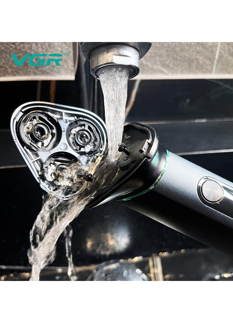 VGR V-310 Professional Men's Shaver | Cordless Rechargeable IPX7 Fully Waterproof Triple Rotary Head Electric Shaver Runtime 200 minutes | Electric Shaver for Men’s  - Image 4