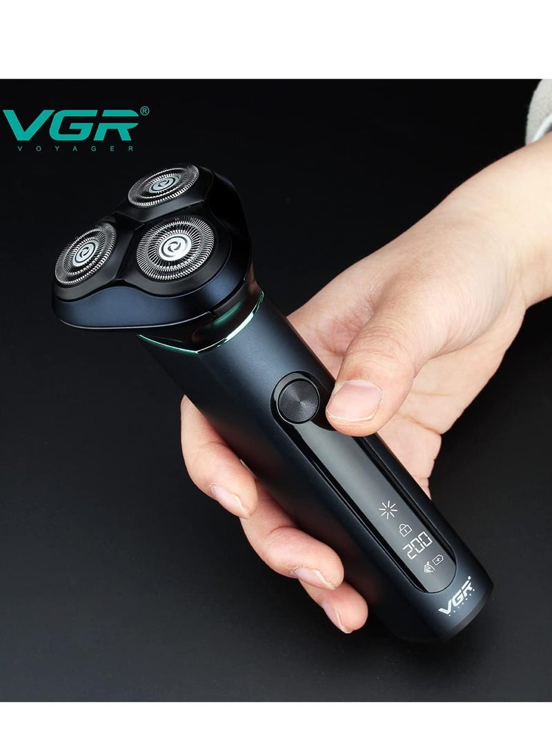 VGR V-310 Professional Men's Shaver | Cordless Rechargeable IPX7 Fully Waterproof Triple Rotary Head Electric Shaver Runtime 200 minutes | Electric Shaver for Men’s  - Image 5