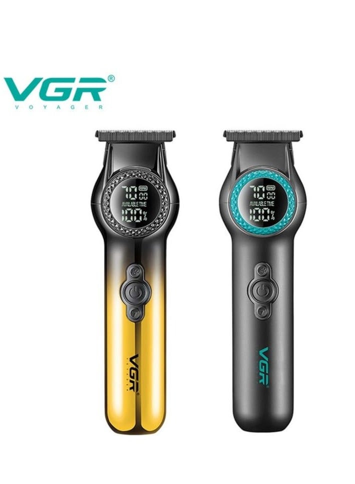 VGR - V-990 Ultra-Premium Zero Gapped Professional 8000 RPM 2 Speed Hair Trimmer Ceramic & Powder Metallurgic Blade Digital Display 2000mAh Lithium battery Cord/Cordless type-C USB charge 200 Min - Image 1