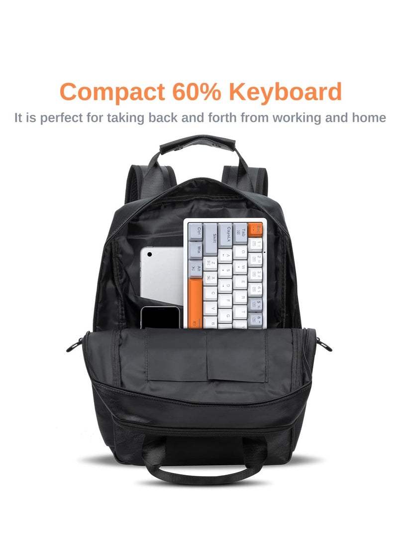 ريدراجون - Mechanical Gaming Keyboard 60% , RGB Backlit Ultra-Compact Hot-Swappable Red Switch, Fully Programmable Pro Software Supported, K642WGO-RGB - Image 1