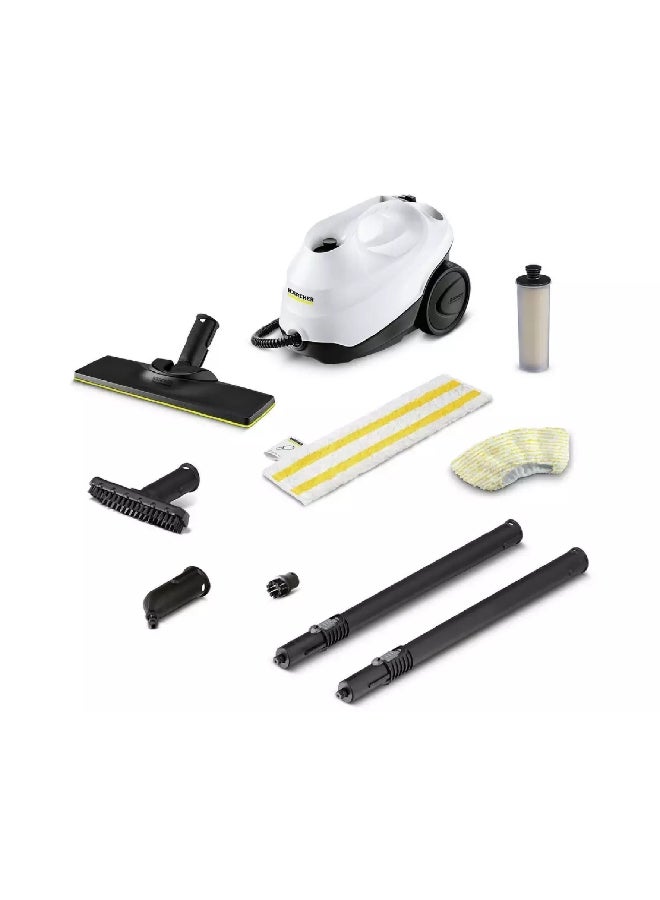 كارشر 1900W SC 3 EasyFix Corded Steam Vacuum Cleaner White and Black 25.4 x 23.5 x 36 cm JE1.513-652 1900 W JE1.513-652 White and Black  - Image 3