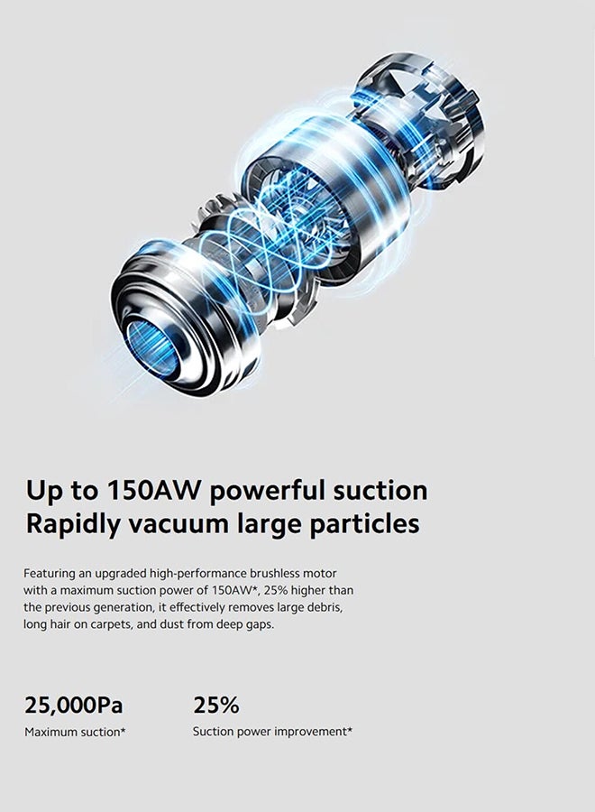 Xiaomi - MI Cordless Vacuum Cleaner G20,150AW Maximum Suction Power | LED Searchlight | Ultra-long battery life | 12-cone Dust-air Separation |99.9% High-efficiency Filtering 600 ml 460 W D205 White - Image 1