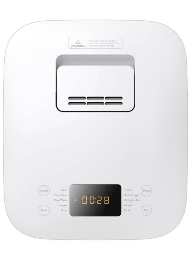 شاومي Multifunctional Rice Cooker 4L,Large Capacity 860W Appointment function Non-stick  Inner Pot Quick Cook 4 L 860 W MFB090-1 White  - Image 4