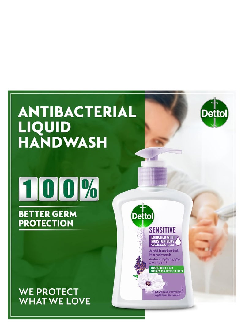 Dettol Pack Of 2 Hand Wash Sensitive Lavender And White Musk Fragrance 400ml  - Image 4