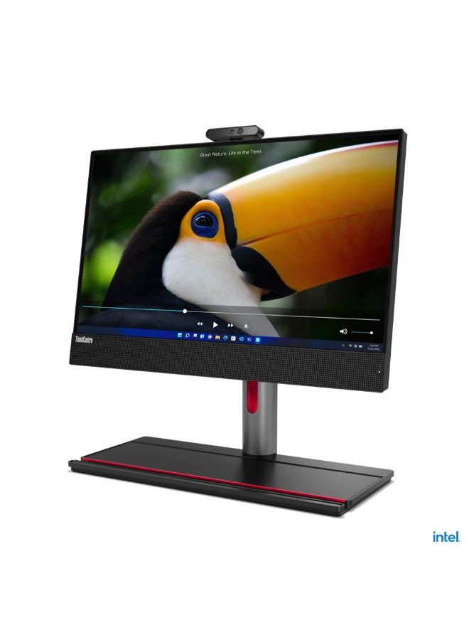 لينوفو - ThinkCentre M70 AIO With 21.5-Inch Display, Intel Core i5-12400 Processor/8GB RAM/512GB SSD/Integrated Graphics/Windows 11 Pro English/Arabic Black - Image 1