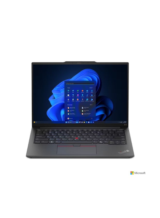 لينوفو - Thinkpad E14 (Upgraded Version) Laptop With 14-Inch Display, Intel Core Ultra 5 125U Processor/8GB RAM/512GB SSD/Intel Iris XE Graphics/Free DOS English/Arabic Black - Image 1