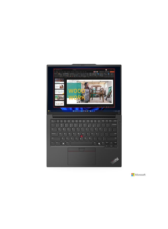 لينوفو - Thinkpad E14 (Upgraded Version) Laptop With 14-Inch Display, Intel Core Ultra 5 125U Processor/8GB RAM/512GB SSD/Intel Iris XE Graphics/Free DOS English/Arabic Black - Image 1