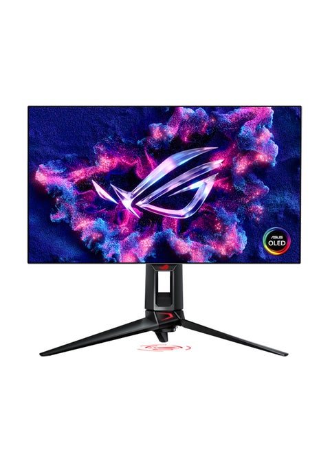 ROG Swift PG27AQDP 26.5" QHD Premium OLED Gaming Monitor, 480Hz Refresh Rate, 0.03ms Response Time, FreeSync & G-Sync, 1.5M 1 Contrast Ratio, 10-Bit 1.07B Colours, AI ASSISTANT, PG27AQDP Black