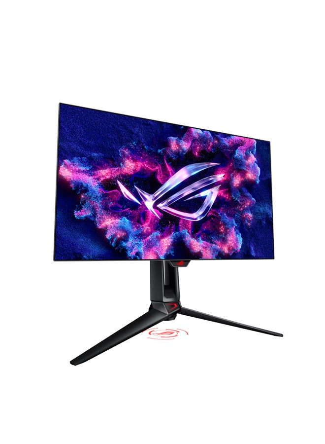 ASUS - ROG Swift PG27AQDP 26.5" QHD Premium OLED Gaming Monitor, 480Hz Refresh Rate, 0.03ms Response Time, FreeSync & G-Sync, 1.5M 1 Contrast Ratio, 10-Bit 1.07B Colours, AI ASSISTANT, PG27AQDP Black - Image 1