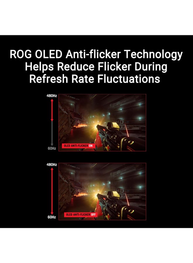 أسوس شاشة الألعاب ROG Swift PG27AQDP بحجم 26.5" QHD OLED متميزة، معدل تحديث 480Hz، زمن استجابة 0.03ms، FreeSync و G-Sync، نسبة تباين 1.5M 1، 10-بت 1.07 مليار لون، مساعد ذكي، PG27AQDP - Image 5