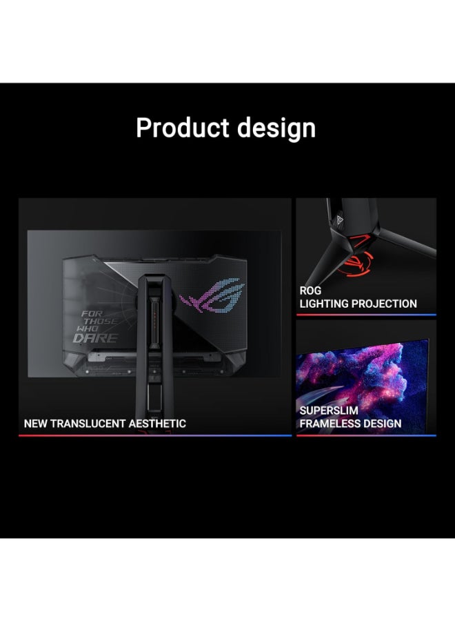 أسوس شاشة الألعاب ROG Swift PG27AQDP بحجم 26.5" QHD OLED متميزة، معدل تحديث 480Hz، زمن استجابة 0.03ms، FreeSync و G-Sync، نسبة تباين 1.5M 1، 10-بت 1.07 مليار لون، مساعد ذكي، PG27AQDP - Image 4
