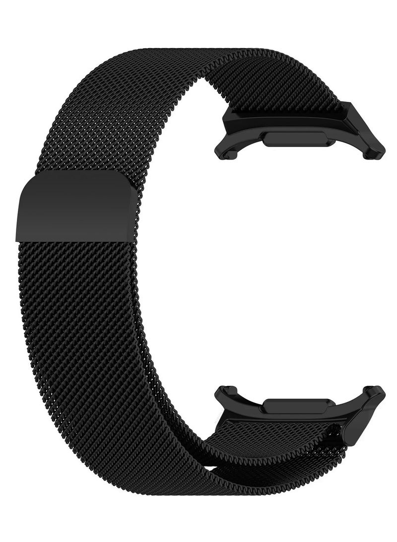 MARGOUN - (for Samsung Galaxy Watch 7 Ultra) Milanese Loop, Metal Mesh Adjustable Strap, Magnetic Clasp Mesh Bands Stainless Steel Metal Connector Black - Image 1