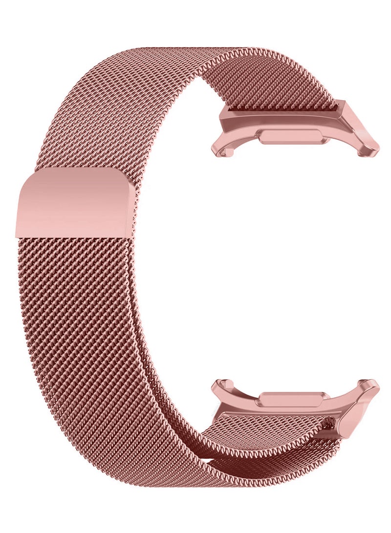MARGOUN - (for Samsung Galaxy Watch 7 Ultra) Milanese Loop, Metal Mesh Adjustable Strap, Magnetic Clasp Mesh Bands Stainless Steel Metal Connector Rose Pink - Image 1
