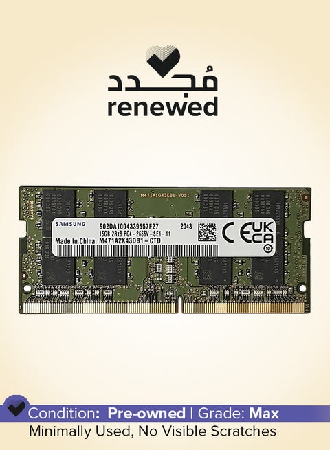 Renewed - Laptop Memory RAM 16GB DDR4 2666 Mhz 16 GB