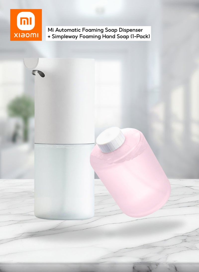 شاومي MI Automatic Foaming Soap Dispenser - Smart Infrared Sensor, Hand Wash, Creamy Foam, IPX4 Waterproof, Contactless Hygiene (Soap Included) MJXSJ03XW White  - Image 1