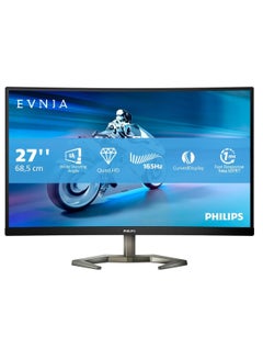 PHILIPS Evnia - 27M1C5500VL - 27 Inch QHD Curved Gaming Monitor, VA, 165Hz, 1ms, Smart Image HDR, Low input lag, Titl, VESA 100 (2560 x 1440 @ 165Hz, 250 cd/m² HDMI 2.0 / DP 1.4) multicolour