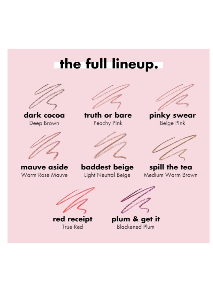 إلف Cream Glide Lip Liner, Shape & Sculpt Lips, High-Pigment Pencil, Pinky Swear Beige - Image 4