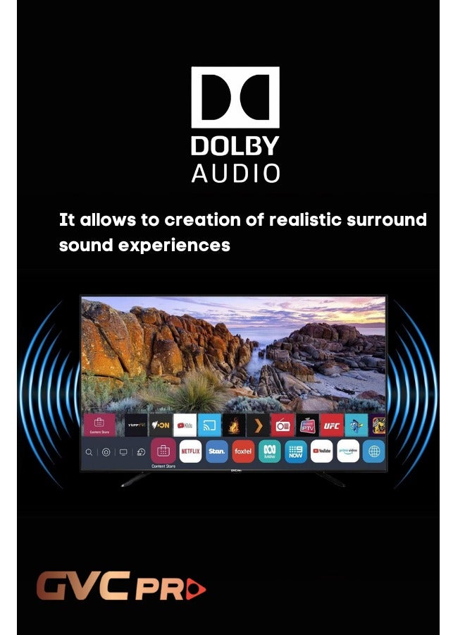 55 Inch WebOs Smart TV with Free wall Mount and Smart Remote + Magic Remote Control, 4K FHD Screen Resolution, HDMI & USB Port, Wi-Fi Connectivity and Built in Receiver, Netflix, YouTube, Shahid and more Supporting Applications - GVC-55WS7200 Black