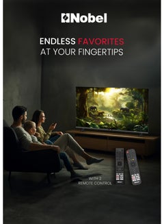 Nobel Nobel 65 Inch UHD Smart TV | 4K Ultra HD | Netflix, YouTube & Prime Video Certified | VIDAA OS | Voice Control & Bluetooth | Dual Remote Controls UHD65VIDS Black  - Image 3