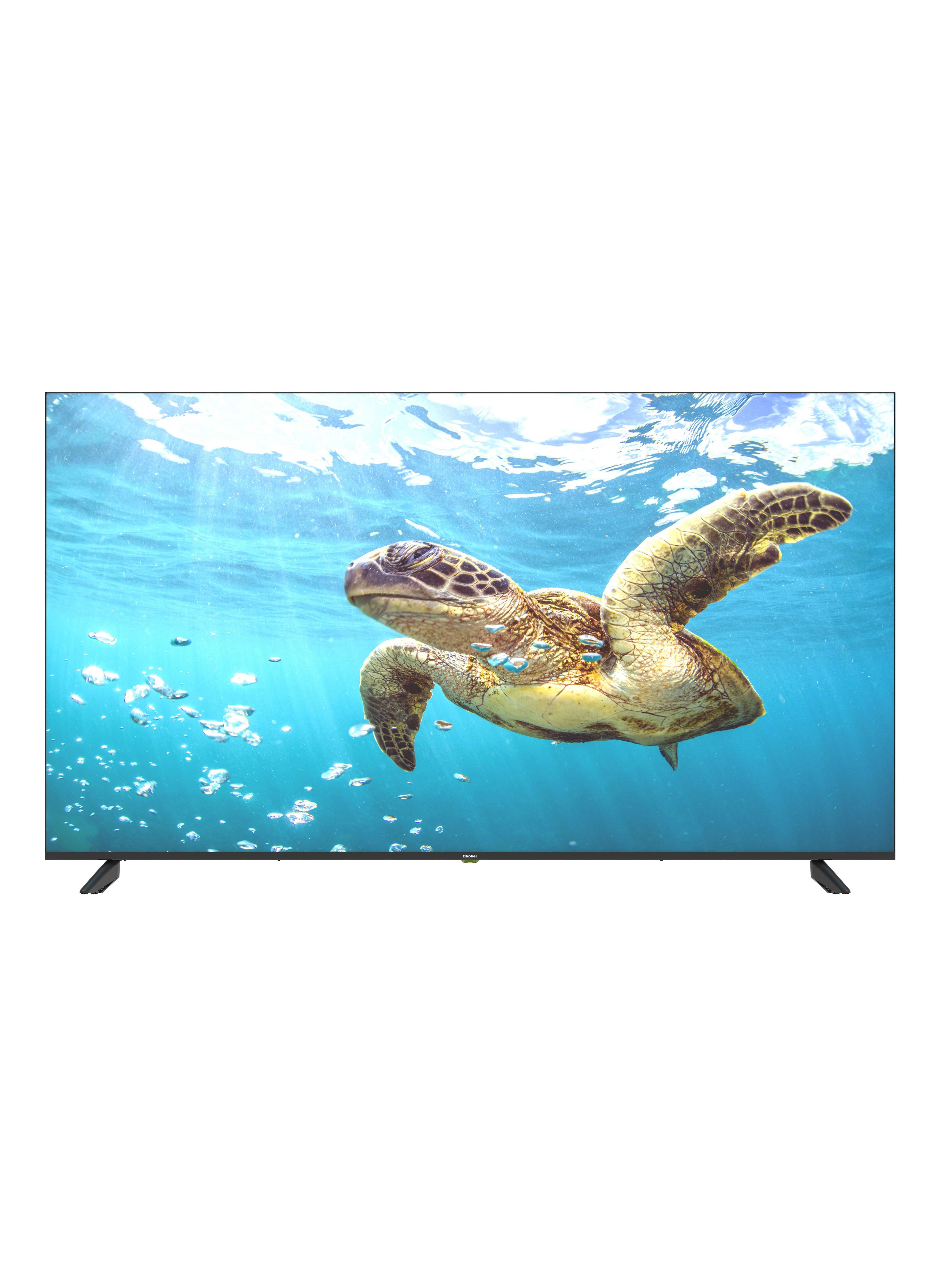 Nobel 75 Inch 4K UHD Frameless Smart LED TV With Android 13, HDR, HDMI & USB Ports, LAN, Coaxial Input, Built-in Speakers, Wi-Fi, Ultra Slim DLED, Whale TVOS for Streaming UHD75VIDS Black 