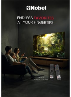 Nobel Nobel 75 Inch UHD Smart TV | 4K Ultra HD | Netflix, YouTube & Prime Video Certified | VIDAA OS | Voice Control & Bluetooth | Dual Remote Controls UHD75VIDS Black  - Image 3