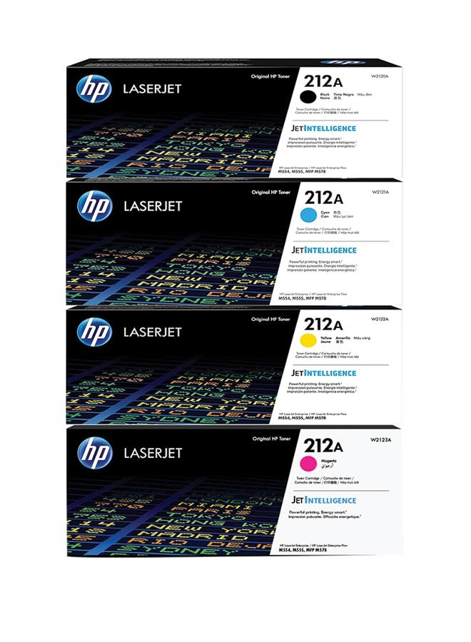 HP 212A SET | W2120A, W2121A, W2122A, W2123A | Original Toner Cartridges Black, Cyan, Yellow, Magenta - Image 1