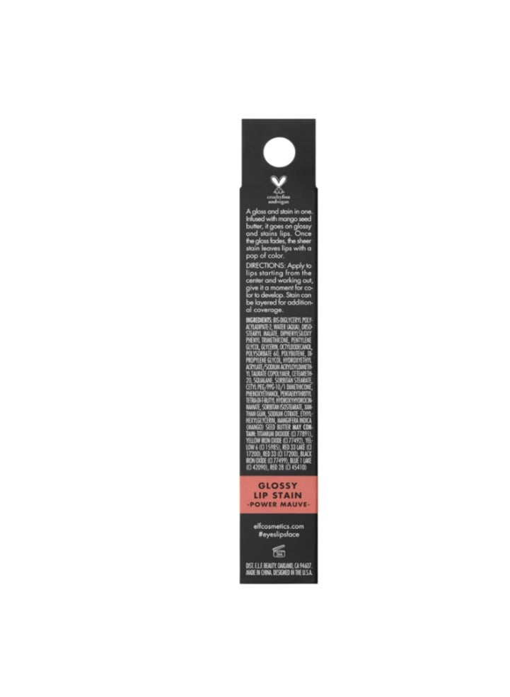 e.l.f. - Cosmetics Glossy Lip Stain, Lightweight, Long-Wear Lip Stain For A Sheer Pop Of Color & Subtle Gloss Effect, Power Mauves Red - Image 1